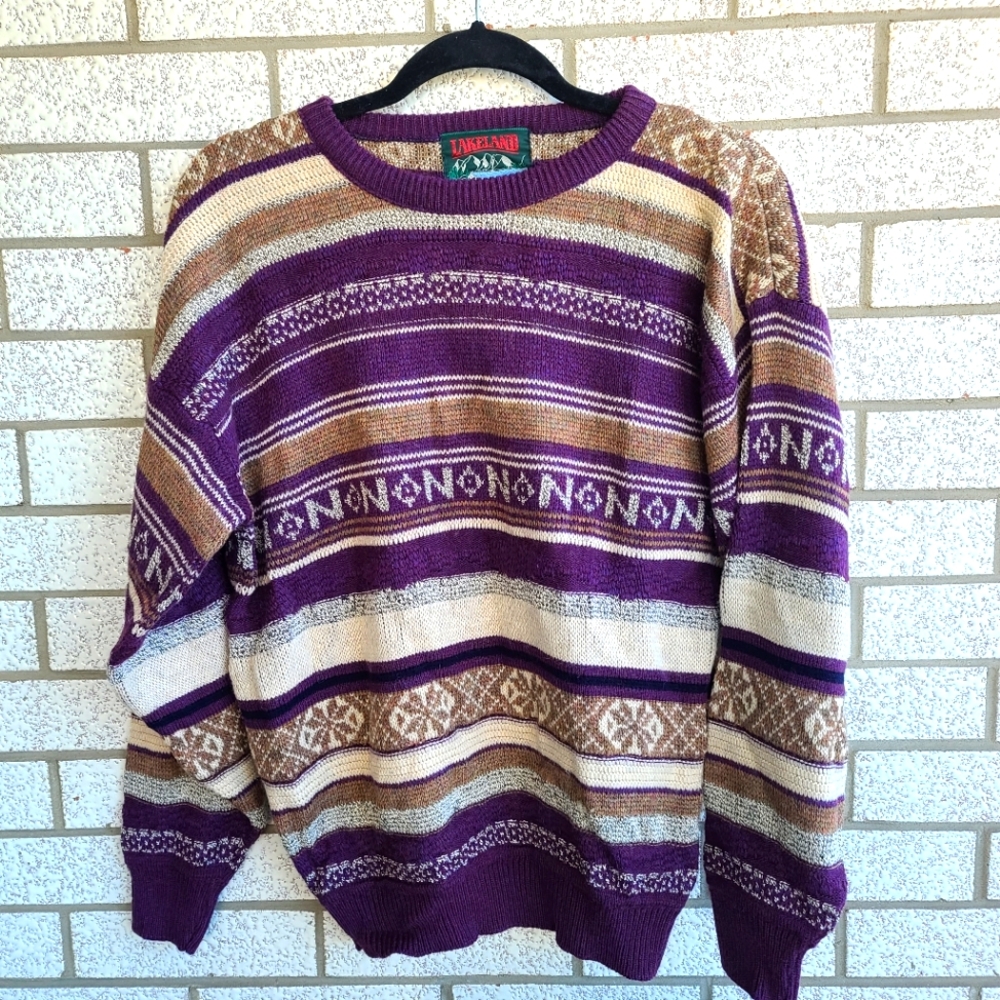Vintage Lakeland Grandpa-core "Nonono" Sweater